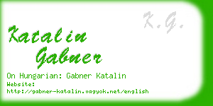 katalin gabner business card